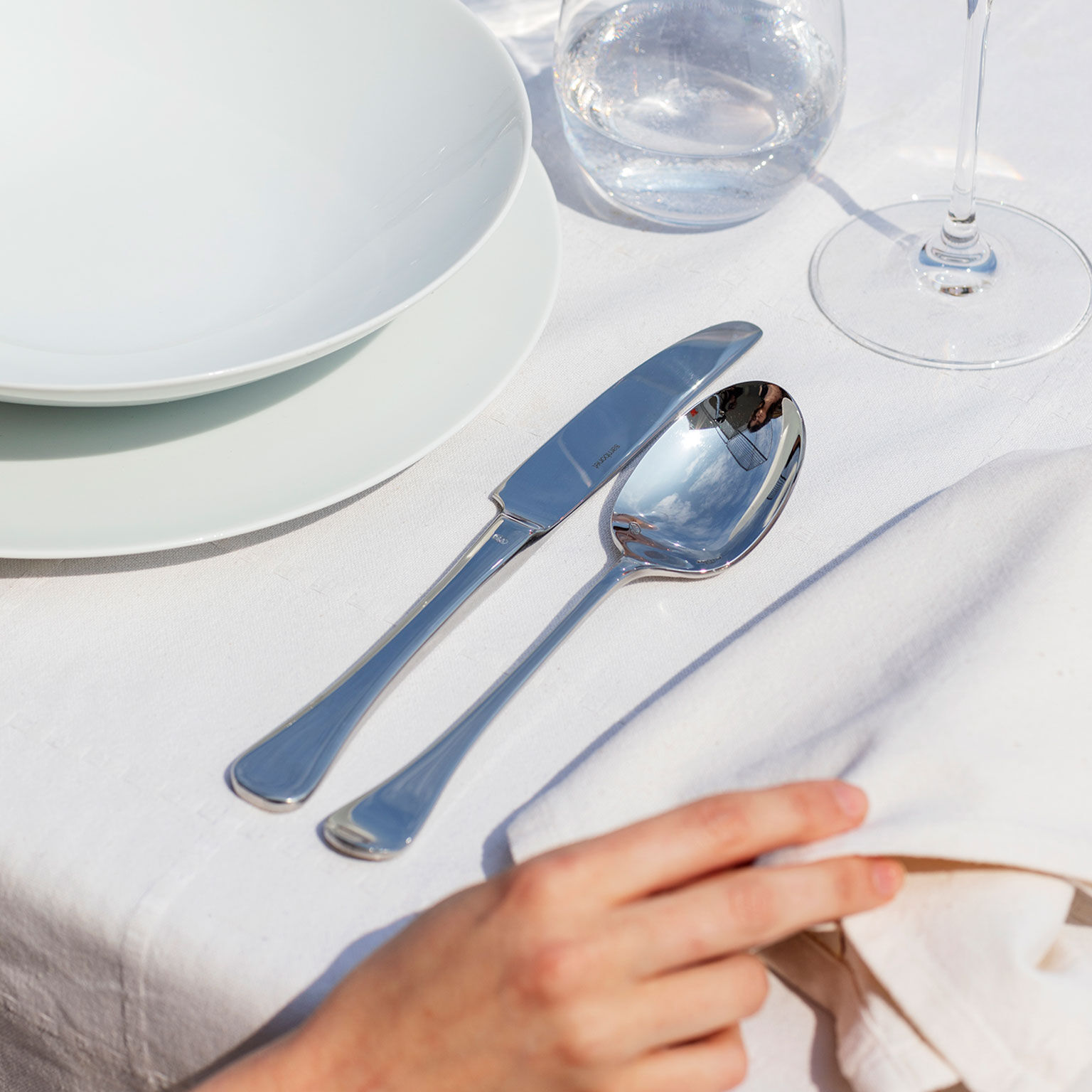 Table setting fork on sale and knife only